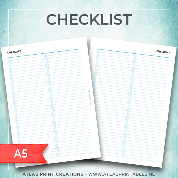 A5 Checklist Notebook